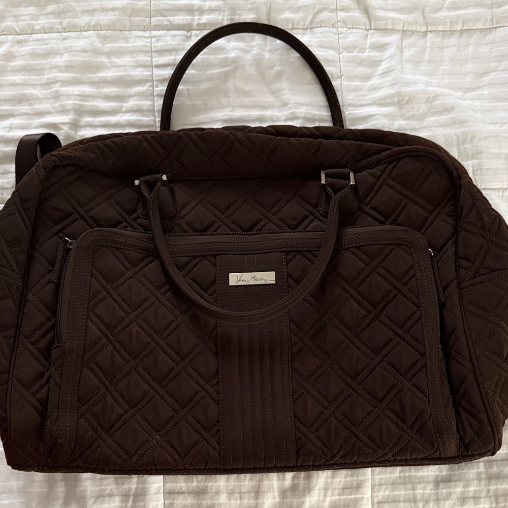 Vera Bradley Chocolate Quilted Weekend Bag